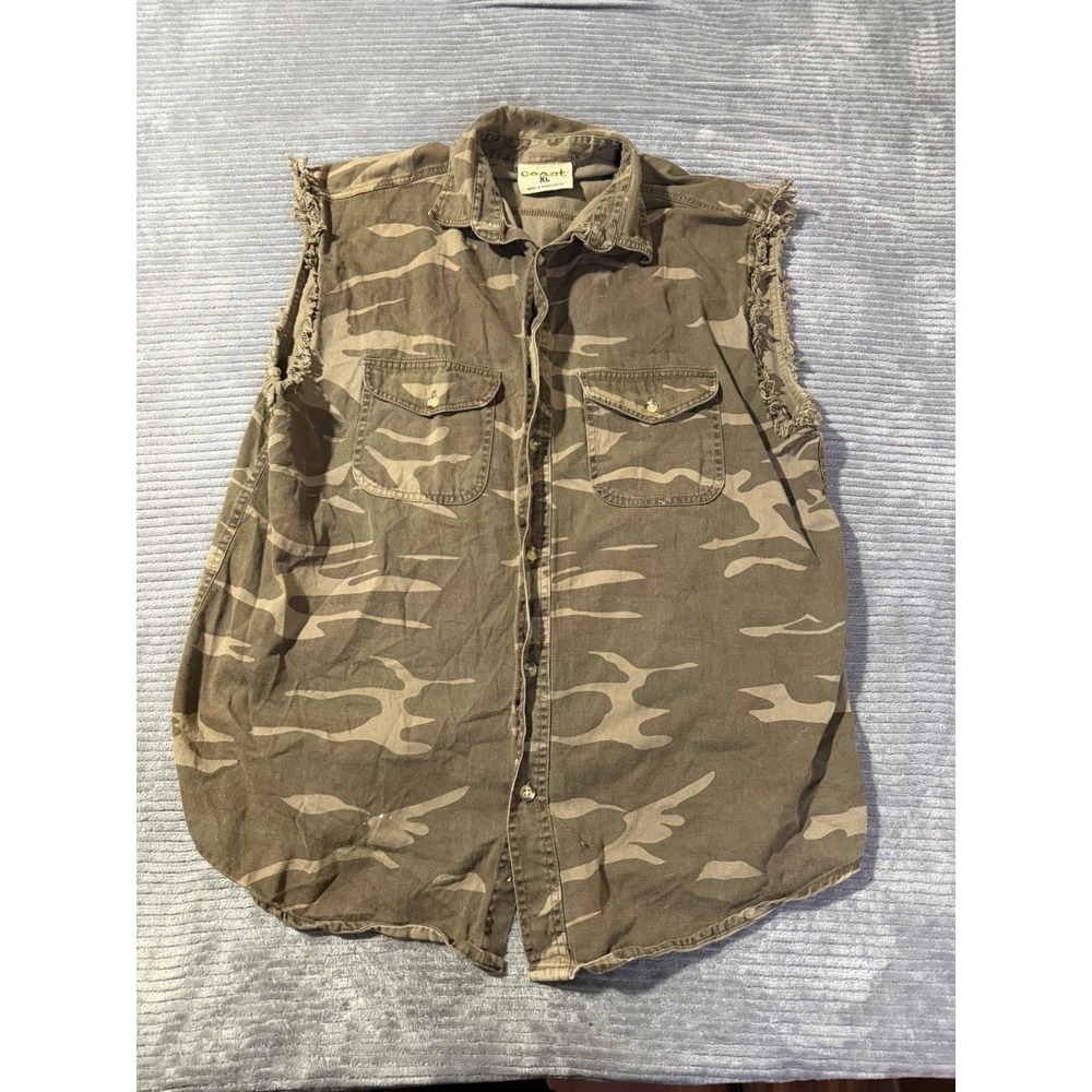 Men's Xl Sleeveless Coast camouflage shirt jacket